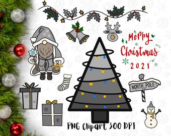 Gnomes de Noël Clipart Set PNG