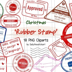 クリスマス ゴム印 PNG クリップアート、北極の切手
