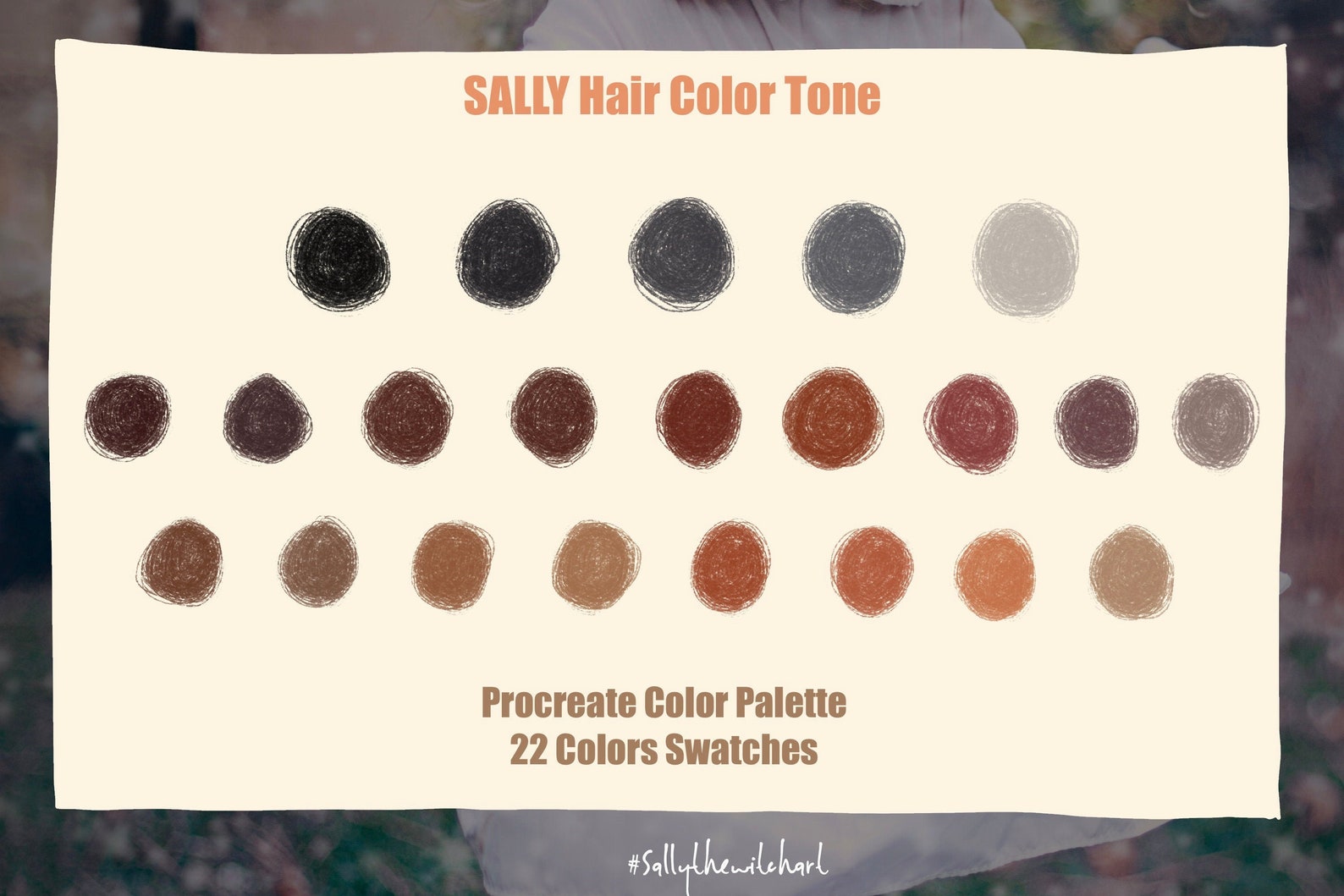 Procreate Color Palette SALLY HAIR TONE Etsy