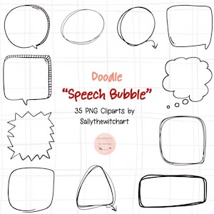 Doodle bulle de dialogue Clipart PNG, bulle de dialogue, zone de texte PNG, autocollant numérique, PNG Clipart
