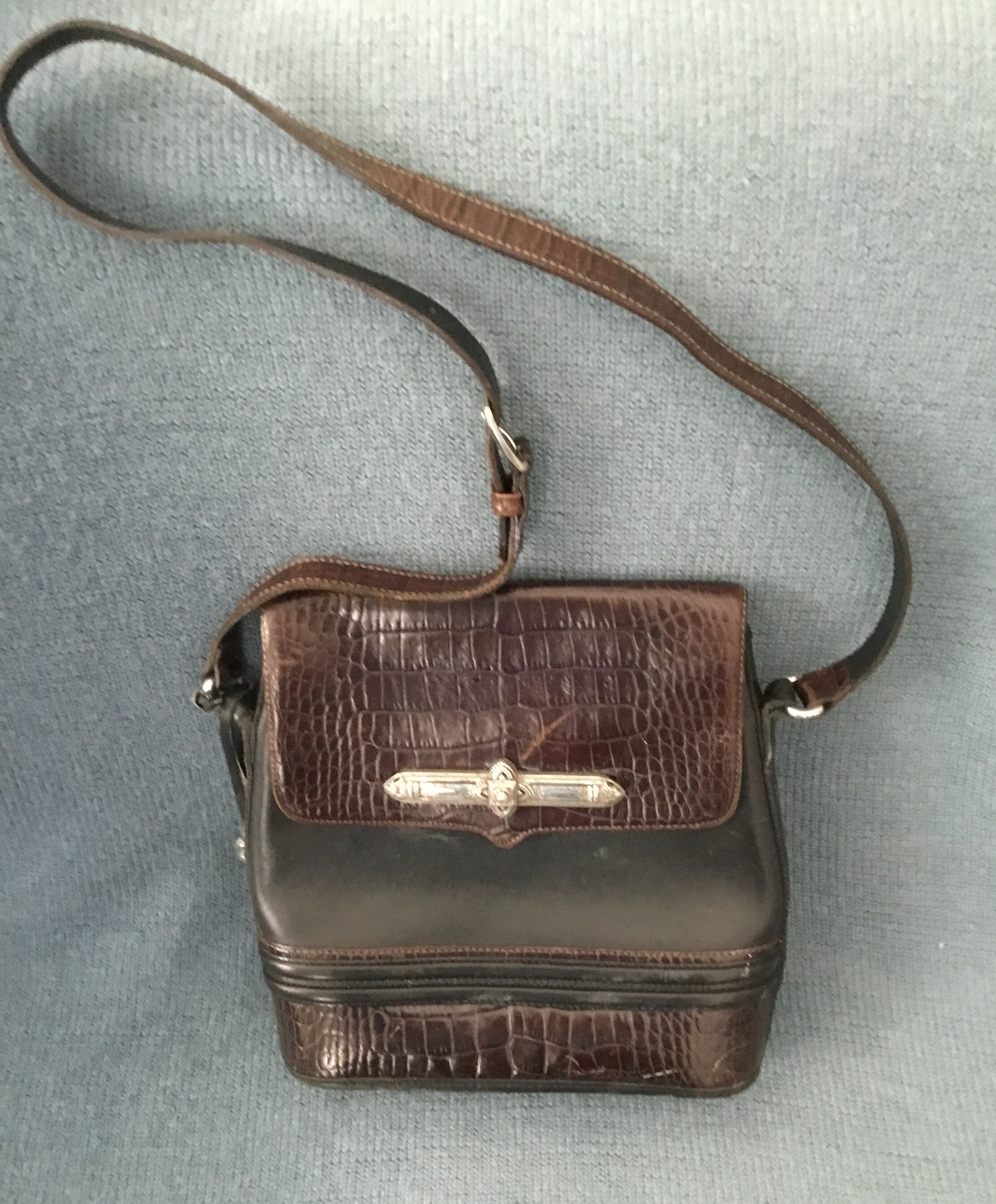 Brighton black leather shoulder bag Etsy