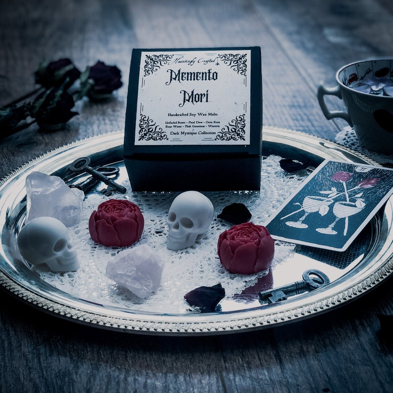Rose Wax Melts, Skull Wax Melts, Witches Candle, Wiccan Gift, Rose Soy Wax, Self Care Candle, Attraction Spell, Confidence Spell, Spooky 