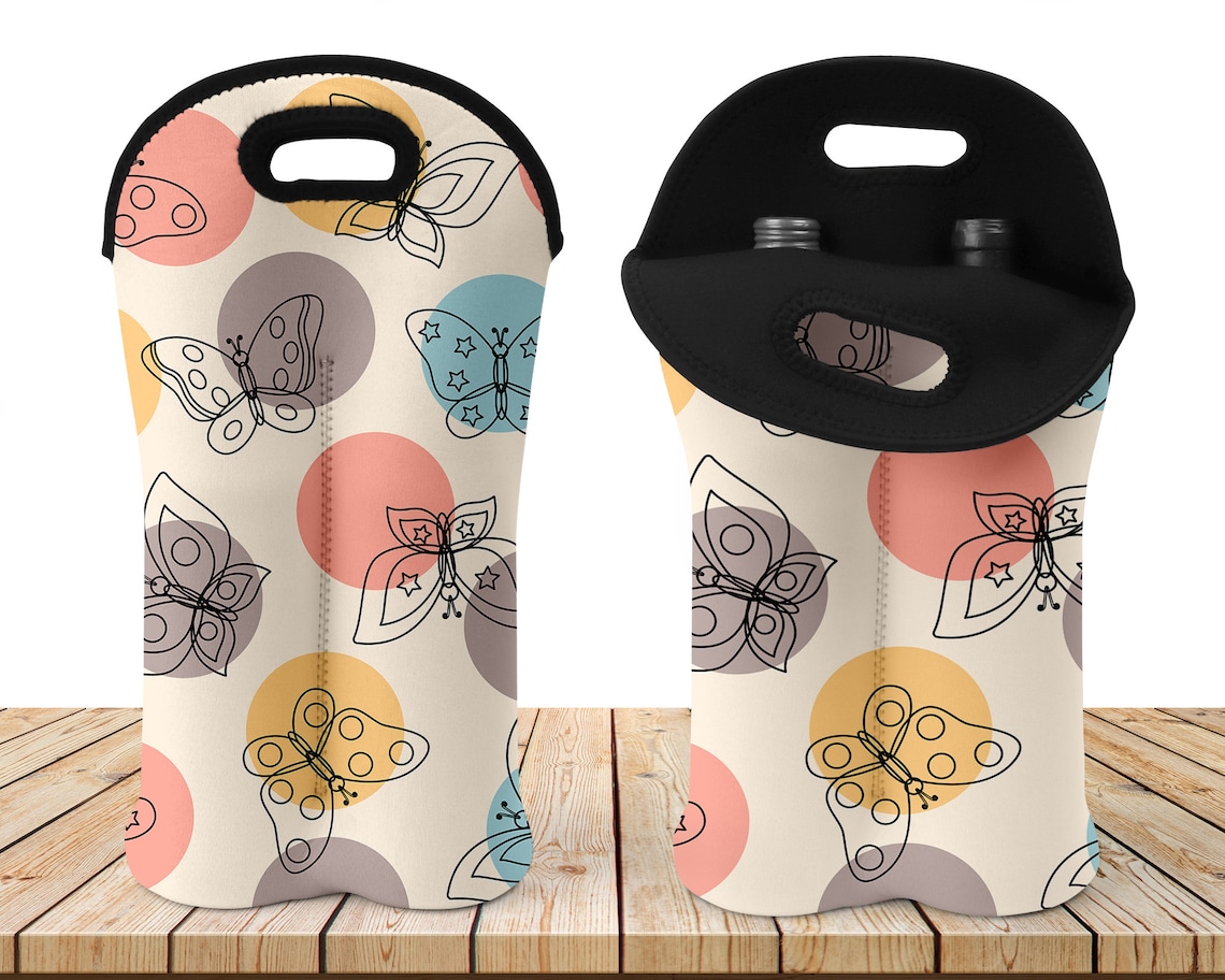 Double Insulated Wine Cooler Tote Bag Etsy