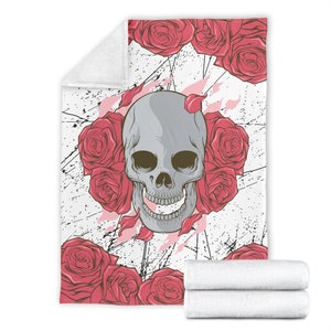 Für immer Schädel und Rosen Premium Decke benutzerdefinierte | Etsy