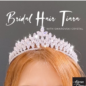 Braut SWAROVSKI CRYSTAL Haar Tiara Zubehör Braut Haar Rebe Hochzeit Haar Zubehör Braut Kopfschmuck / Design 10