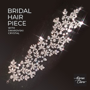 Bridal SWAROVSKI CRYSTAL Hair Accessories Bridal hair vine Wedding Hair Accessory Bridal headpiece / Design 01
