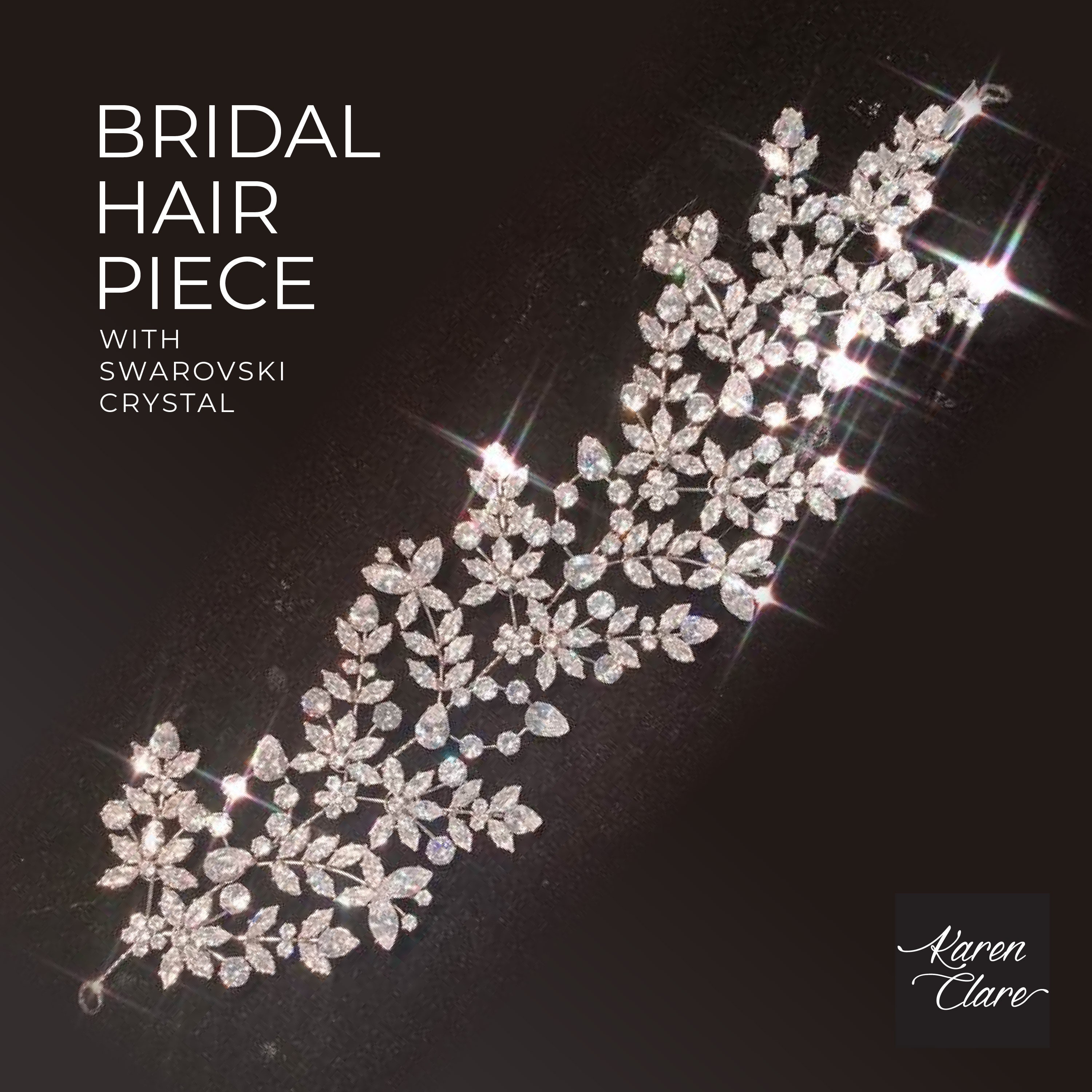 Bridal SWAROVSKI CRYSTAL Hair Accessories Bridal Hair Vine  display picture 1