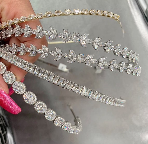 Bridal SWAROVSKI CRYSTAL Headband Wedding Hair Accessory  display picture 3