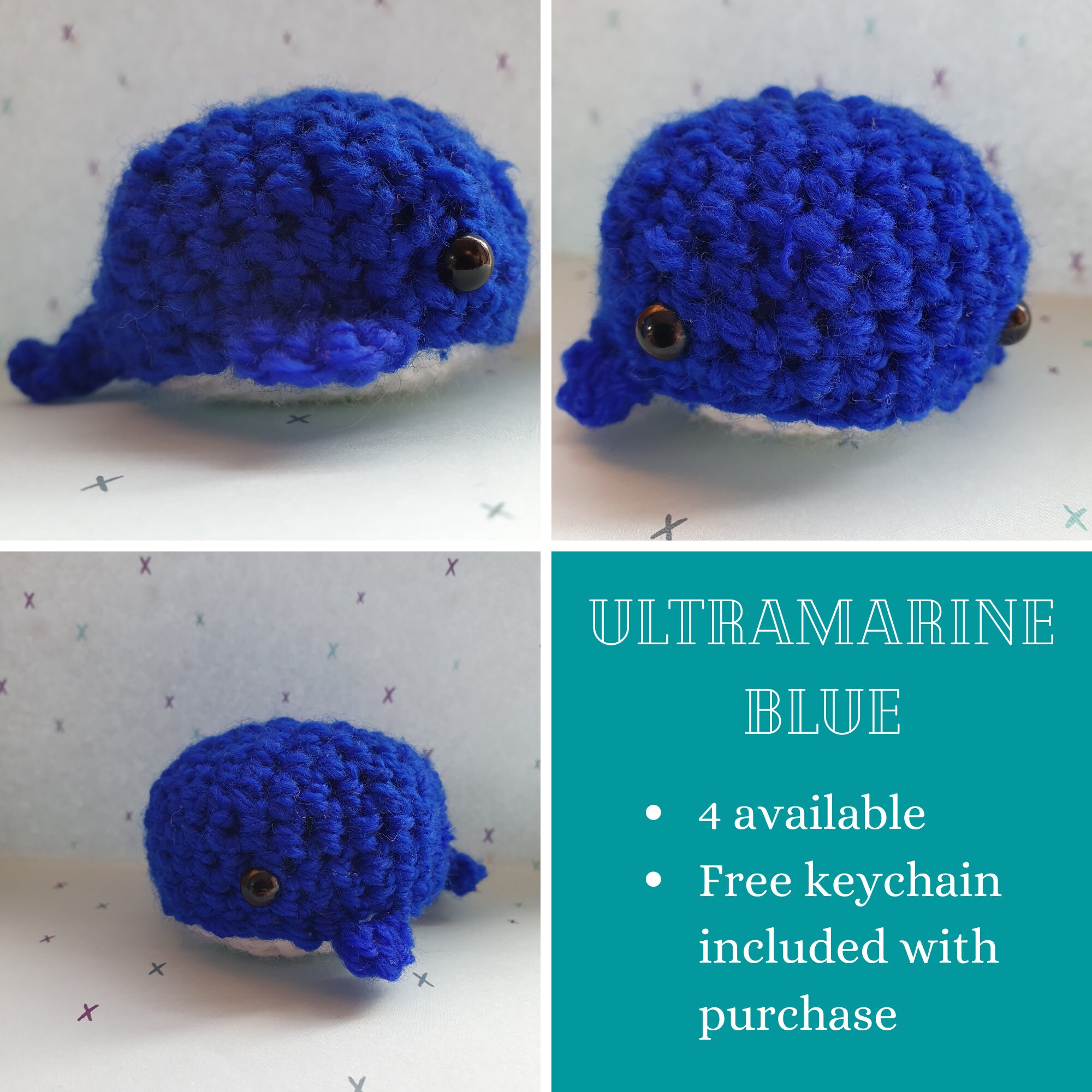 New Handmade Crochet Whales Keychain Optional Etsy