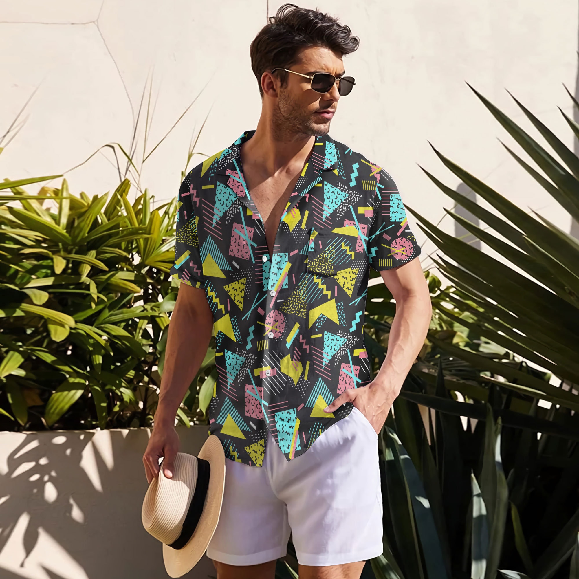 Zando 80s 90s Hawaiian Shirt For Men Short Sleeve Kenya