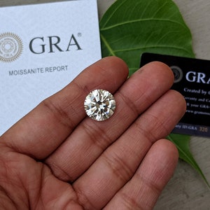 Round Brilliant White D Color VVS1 Loose Moissanite | GRA Certified | Colorless Sparkly | Best Affordable Diamond Alternative | DIY Making