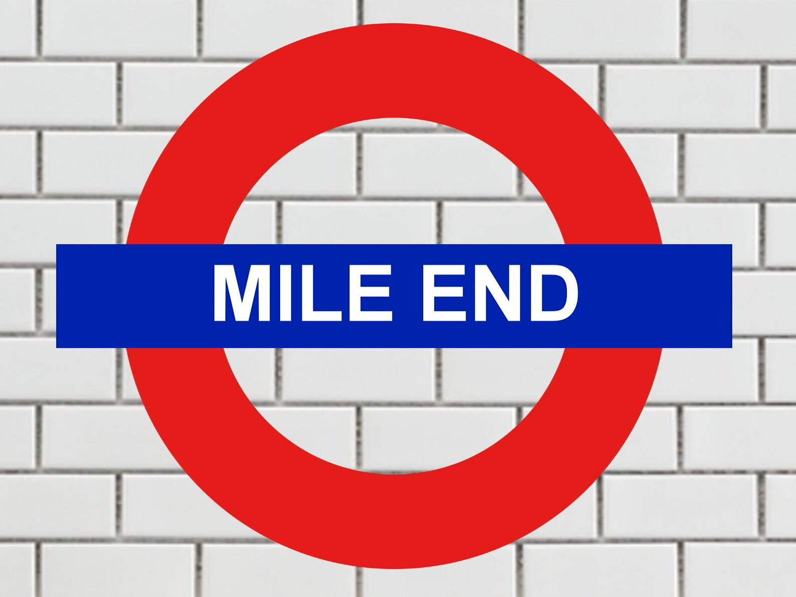 MILE END London Underground Metal Sign Rail Etsy