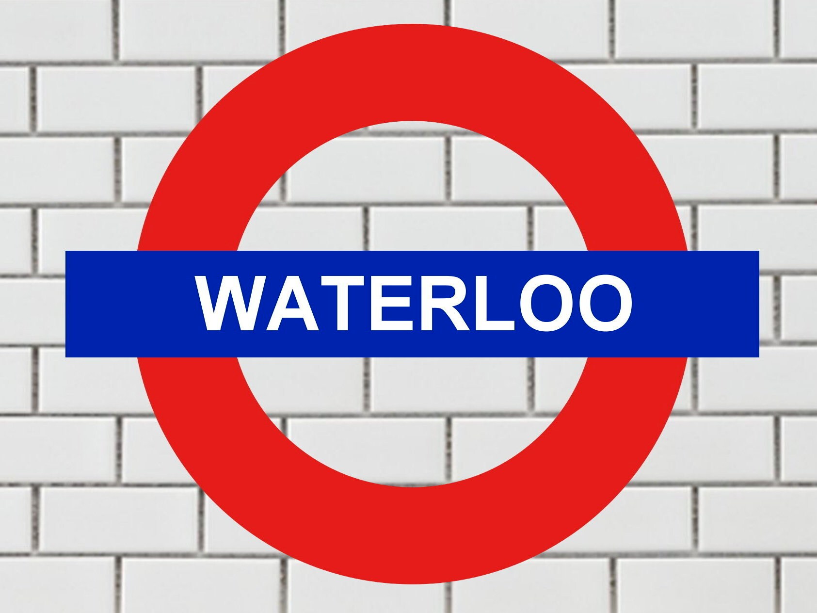 WATERLOO London Underground Metal sign Rail Etsy