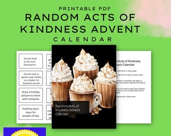 Random Acts of Kindness Advent Calendar | printable holiday family fun