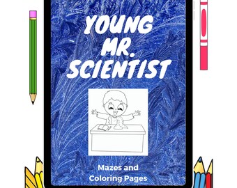 Download Scientist Coloring Etsy