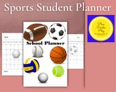 School Planner - Sports Theme - Printable Academic Planner
