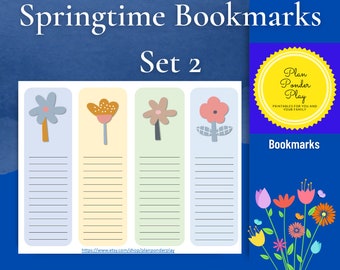 Spring-themed floral bookmarks for reading enthusiast