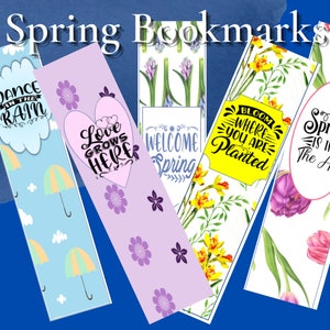Spring Bookmarks digital download image 2