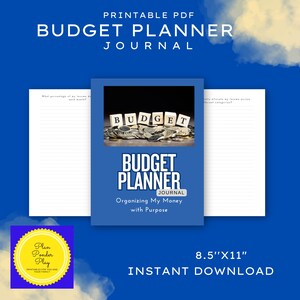 Budget Planning Journal for Money Management & Savings Tracker, Financial Organizer, Monthly Budget Planner, Budgeting Notebook