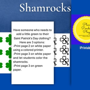 Shamrocks to print and cut out for St. Patrick's Day decorations image 1