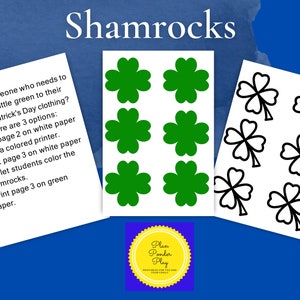 Shamrocks to print and cut out for St. Patrick's Day decorations image 3