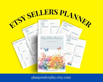 Etsy Shopplanner | Groei kleine bedrijven, verkooptracking (afdrukbare pdf)