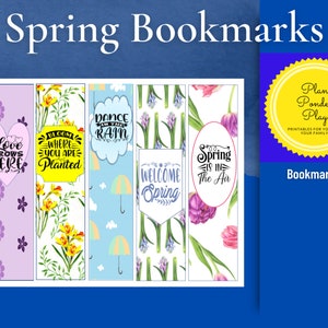 Spring Bookmarks digital download image 1