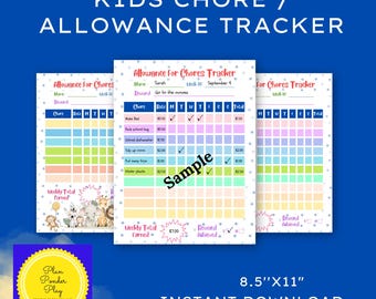 Kids Chore Chart – Fun Allowance Tracker Printable (PDF)