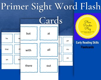 Primer Sight Word Flash Cards | Early Childhood Education | Reading Activity | digital download