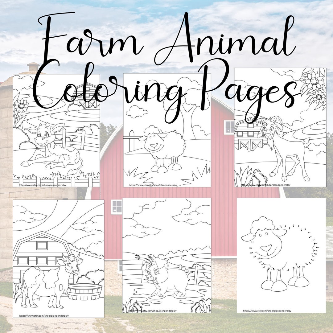 Farm Animal Coloring Pages / Printable Barnyard Scenes to Color / Print ...