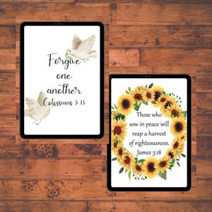 Scripture Wall Art Bundle 1 / Colossians / Ephesians / Ecclesiastes / Psalm / James / Nehemiah / Philippians / Romans / printable image 3