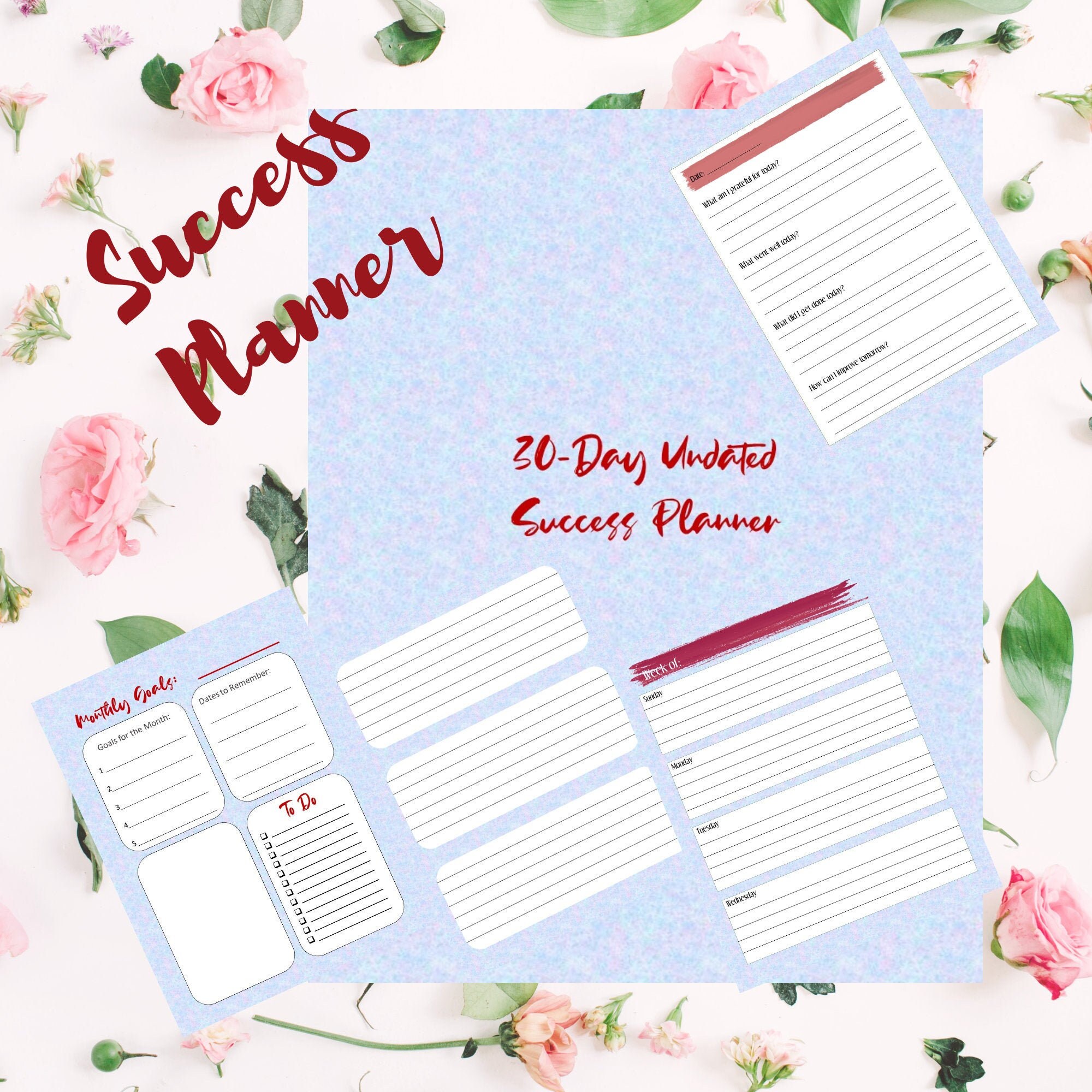 Success Planner for Goal Setting, Daily Planner to Boost Productivity, Organizer