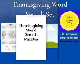 Thanksgiving Word Search activity for kids | printable