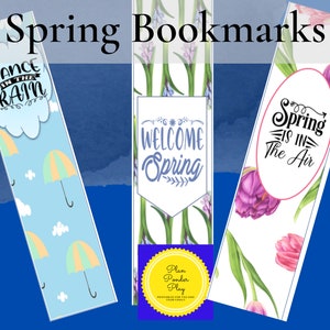 Spring Bookmarks digital download image 4