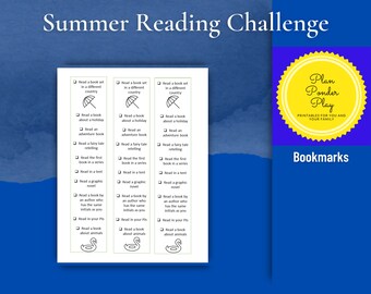 Summer Reading Challenge Bookmarks to Inspire Your Literary Journey and stop the summer slide and encourage reading in children and adults