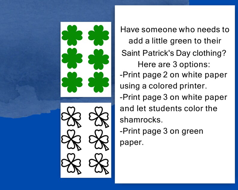 Shamrocks to print and cut out for St. Patrick's Day decorations image 4