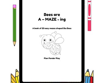 Bees are A-MAZE-ing - kindergarten readiness mazes / traveling activities / pre school worksheet