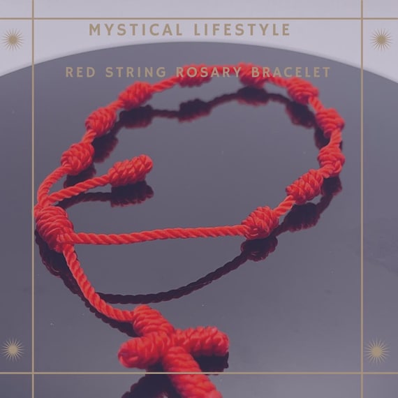 MYSTICAL LIFESTYLE- Red String- Rosary Bracelet