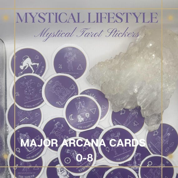 MYSTICAL LIFESTYLE: Mystical Tarot Stickers    (Major Arcanas 0-8)