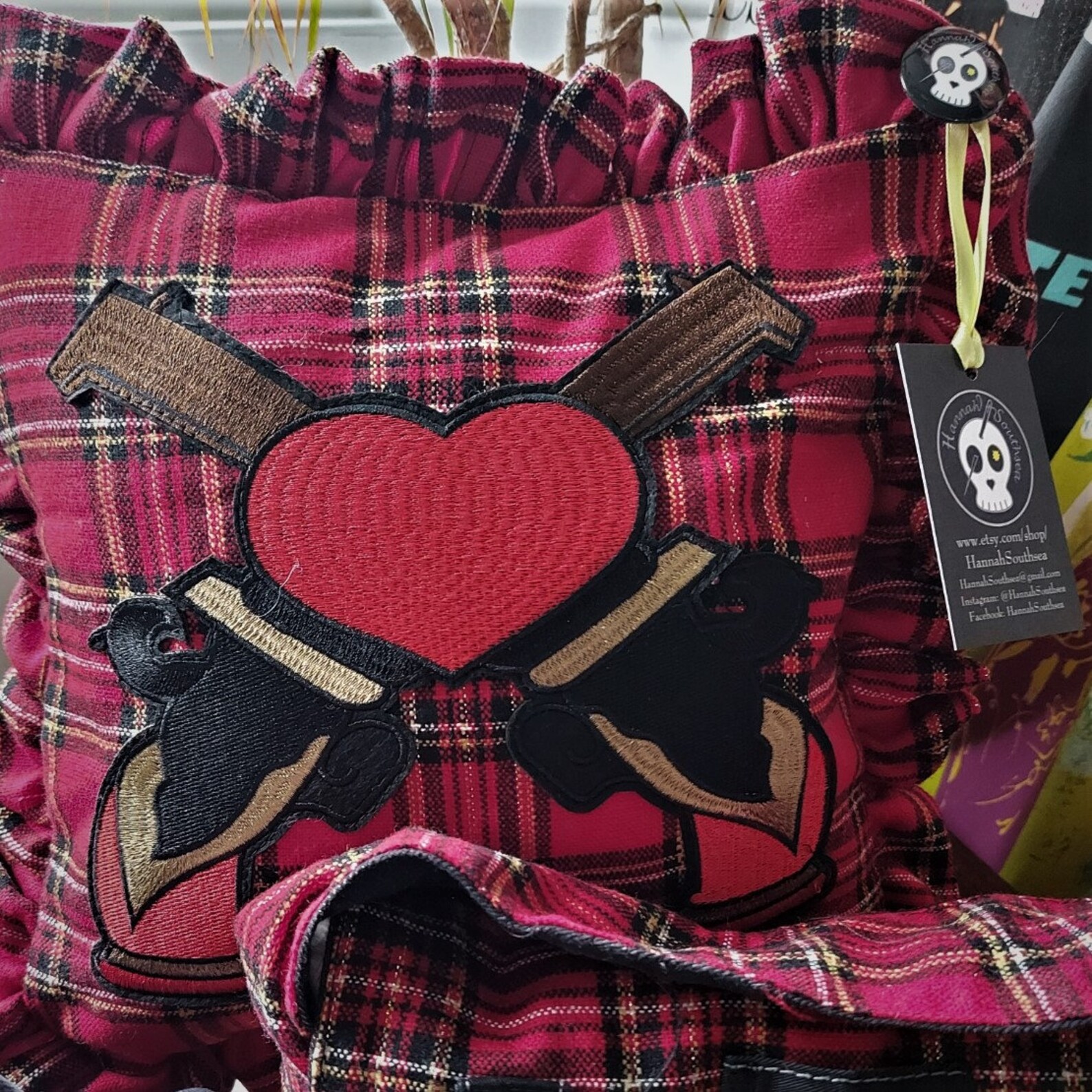 Homeware Tartan Punk Cushion Sustainable Fashion Etsy Homeware Tartan Punk Cushion Sustainable Fashion Etsy