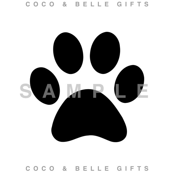 Paw Print SVG Fichier, Patte animale, Patte de chien, patte de chat Instant Télécharger Cricut ou Silhouette, svg DXF ai Fichier, PNG, Vinyle coupé Fichier, Coupe