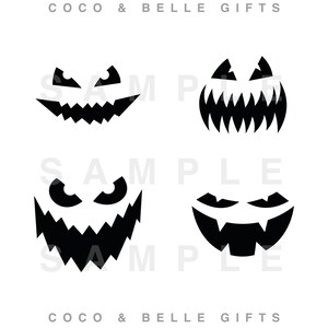 Pumpkin Scary Halloween scary faces SVG File, Instant Download Cricut or Silhouette, svg DXF ai File, PNG, Vinyl cut File, Cut