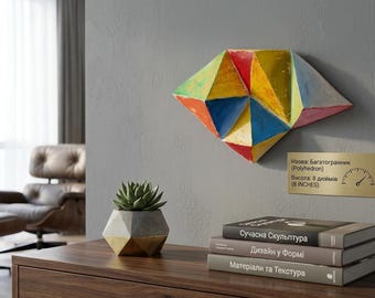 ceramic wall sculpture pyramid