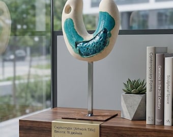Abstract Ceramic Bird Sculpture, Minimalist Home Decor