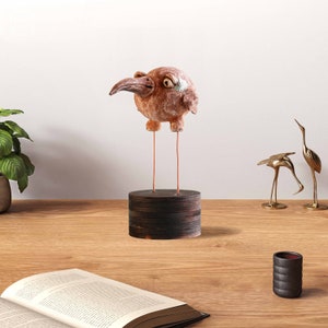 ceramic sculpture, bird, kiwi, statuette art
