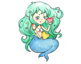 Little Mermaid Temporary Tattoo Stickers | Waterproof Transfer | Fake Tattoo | Children Tattoo | Kids Tattoo