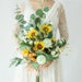 Wedding Bouquet with Free Wrist Corsage and Boutonniere, Sunflower Bridal Bouquet, Boho Flower, Artificial Flowers, Bridesmaids Bouquet 