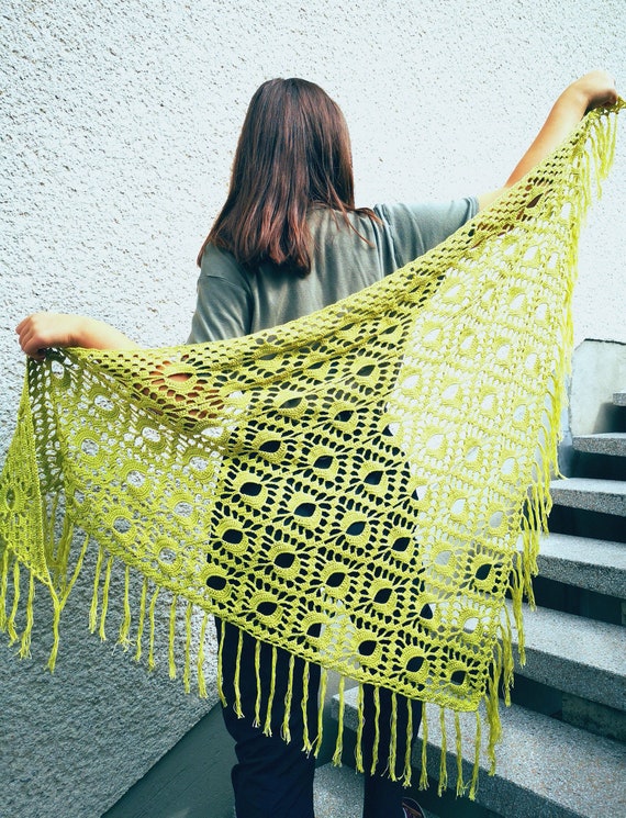 Cotton shawl,sustainable knit shawl,knit cotton shawl,Earth-friendly shawl