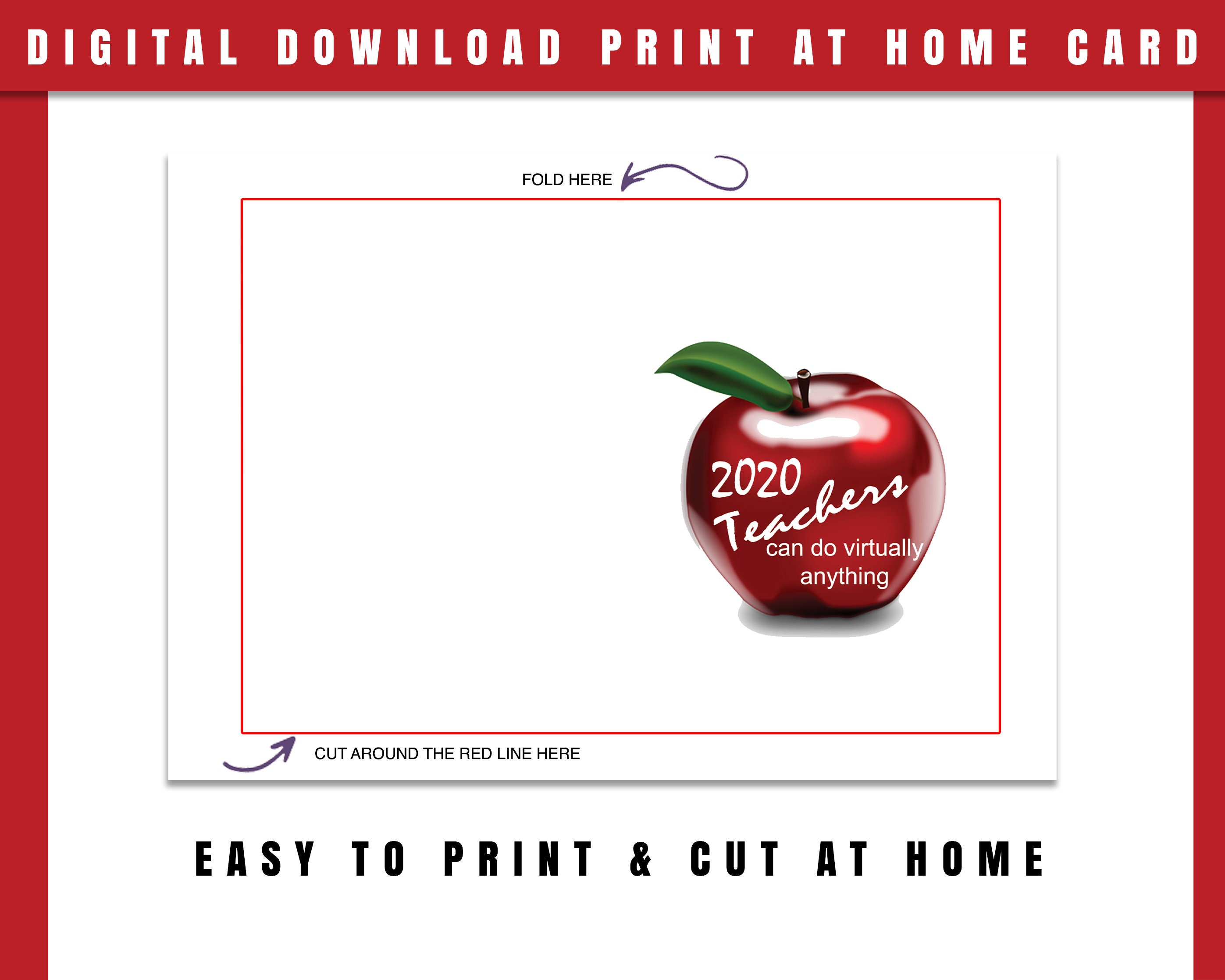 Teacher gift printable Digital Download Printable card | Etsy