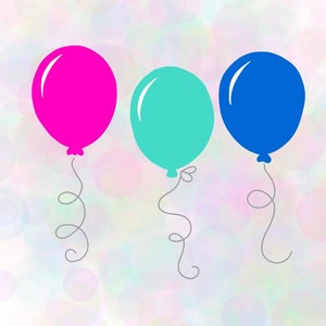 Balloons SVG, Balloons PNG, Party SVG, Birthday Svg, Birthday Balloons Svg, Happy Birthday Svg, Cricut Balloons Svg,Balloons Clipart,Dxf Eps